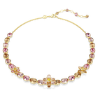 swarovski idyllia necklace mixed cuts flower multicolored gold tone plated