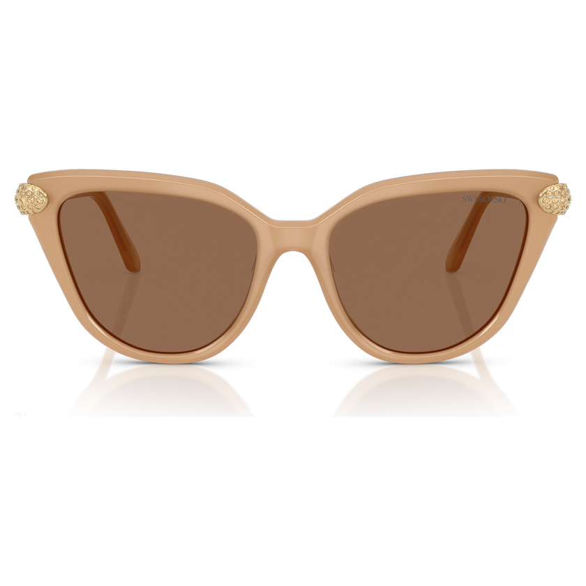 swarovski sunglasses  cat eye shape  beige
