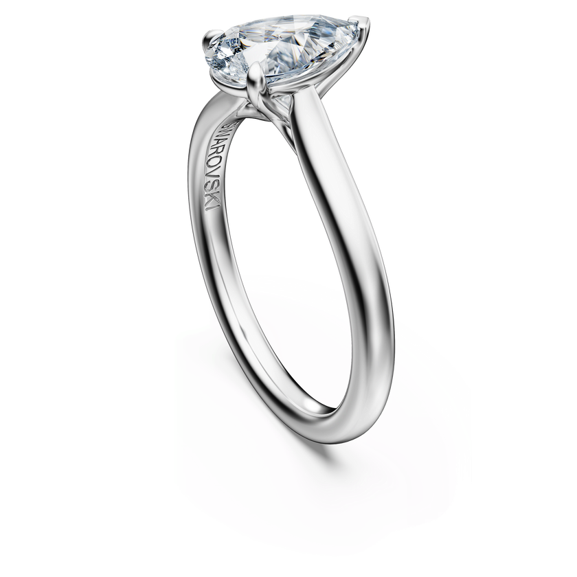 swarovski eternity solitaire ring  lab grown diamonds 1 ct tw  pear shape  18k white gold