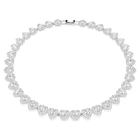 ariana grande x swarovski tennis necklace mixed cuts heart white rhodium plated