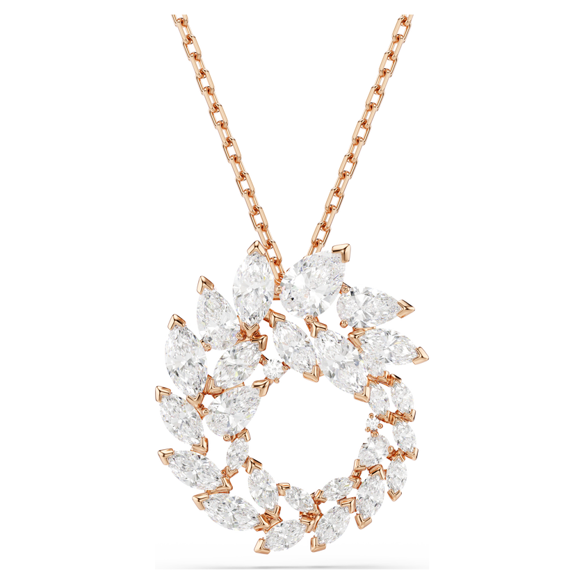 swarovski mesmera pendant  marquise cut  white  18k rose gold finish