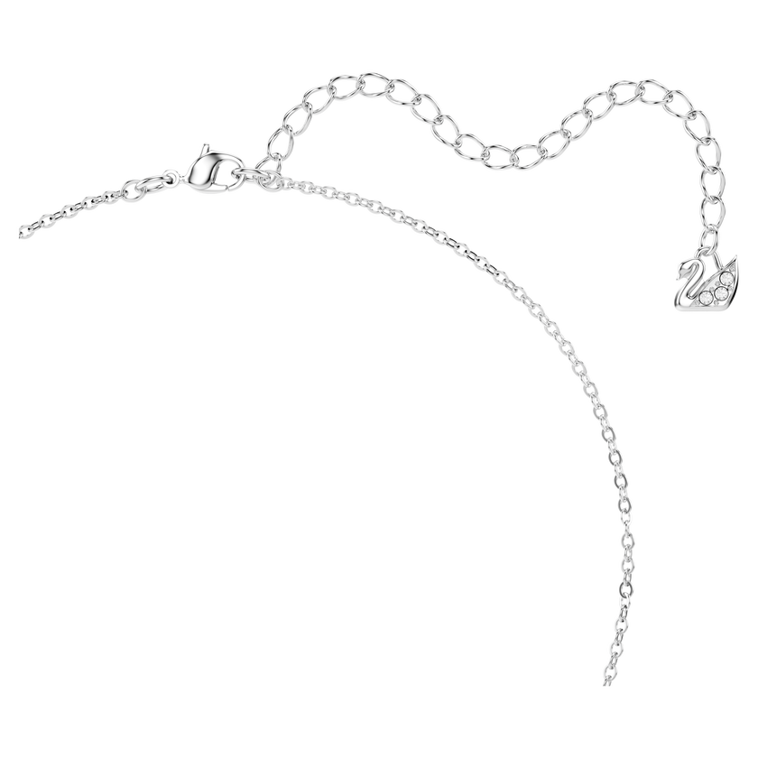 swarovski bella v pendant  round cut  green  rhodium plated