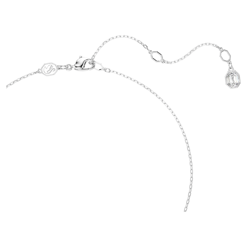 swarovski una angelic y pendant  round cut  white  rhodium plated