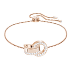 Hollow Bracelet, White, Rose Gold Plating