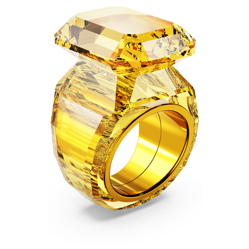 swarovski lucent cocktail ring  yellow