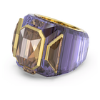 swarovski chroma cocktail ring  purple  gold tone plated