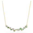 swarovski constella necklace mixed cuts green gold tone plated