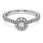 swarovski eternity halo solitaire ring laboratory grown diamonds 0 45 ct tw sterling silver