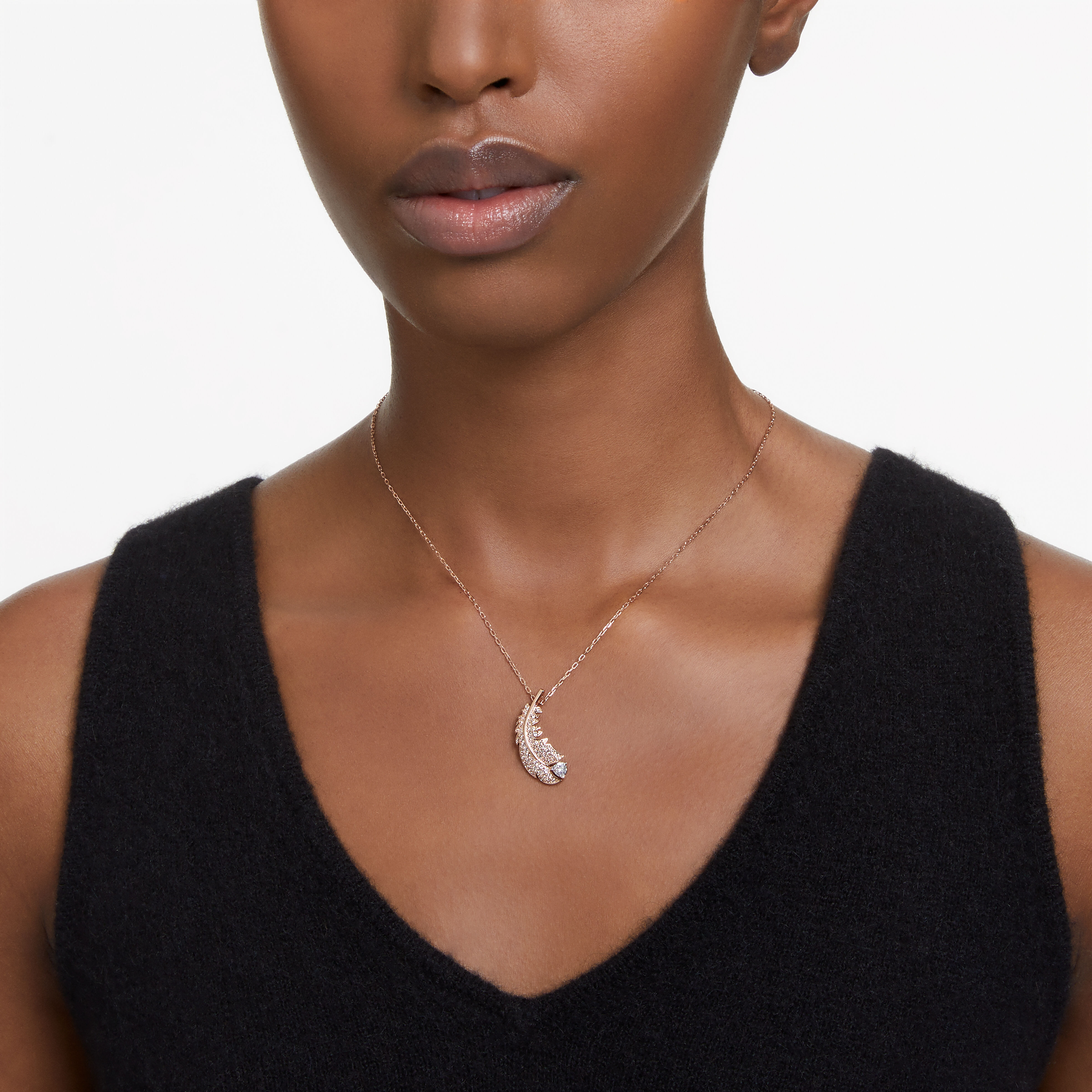 Swarovski hot sale gold necklace