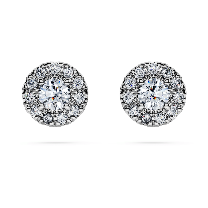 swarovski eternity stud earrings  laboratory grown diamonds 0 45 ct tw  sterling silver
