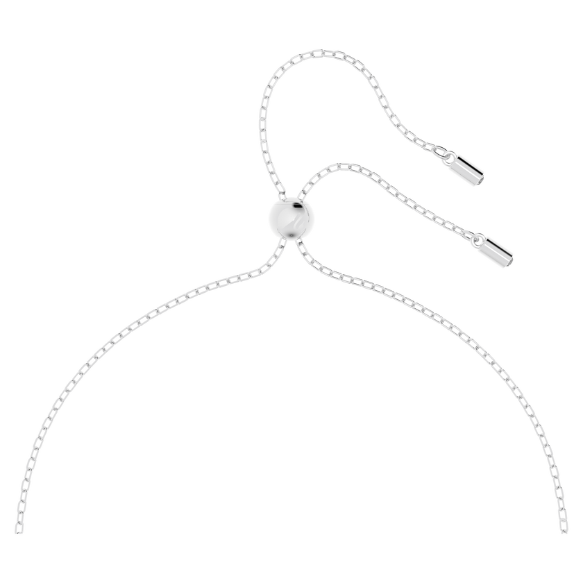 swarovski hollow pendant  white  rhodium plated