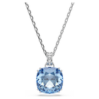 swarovski millenia pendant  cushion cut  blue  rhodium plated