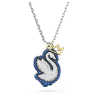 swarovski pop swan pendant swan blue rhodium plated