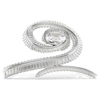 ariana grande x swarovski hair clip crystal pearl baguette cut white rhodium plated