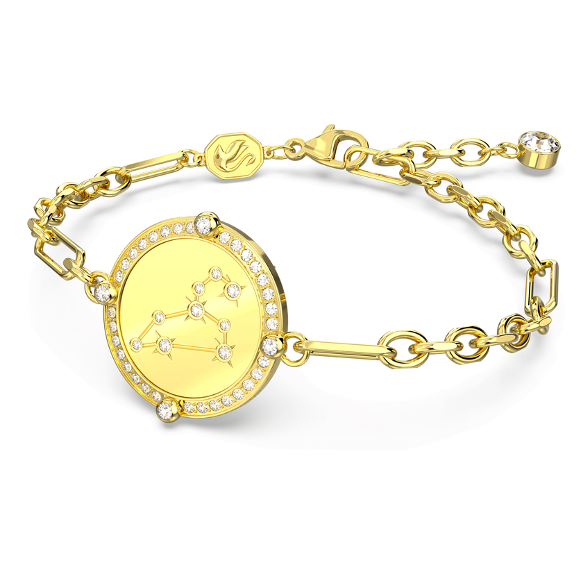 swarovski zodiac bracelet  leo  gold tone  gold tone plated