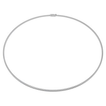 swarovski eternity tennis necklace laboratory grown diamonds 3 ct tw 18k white gold