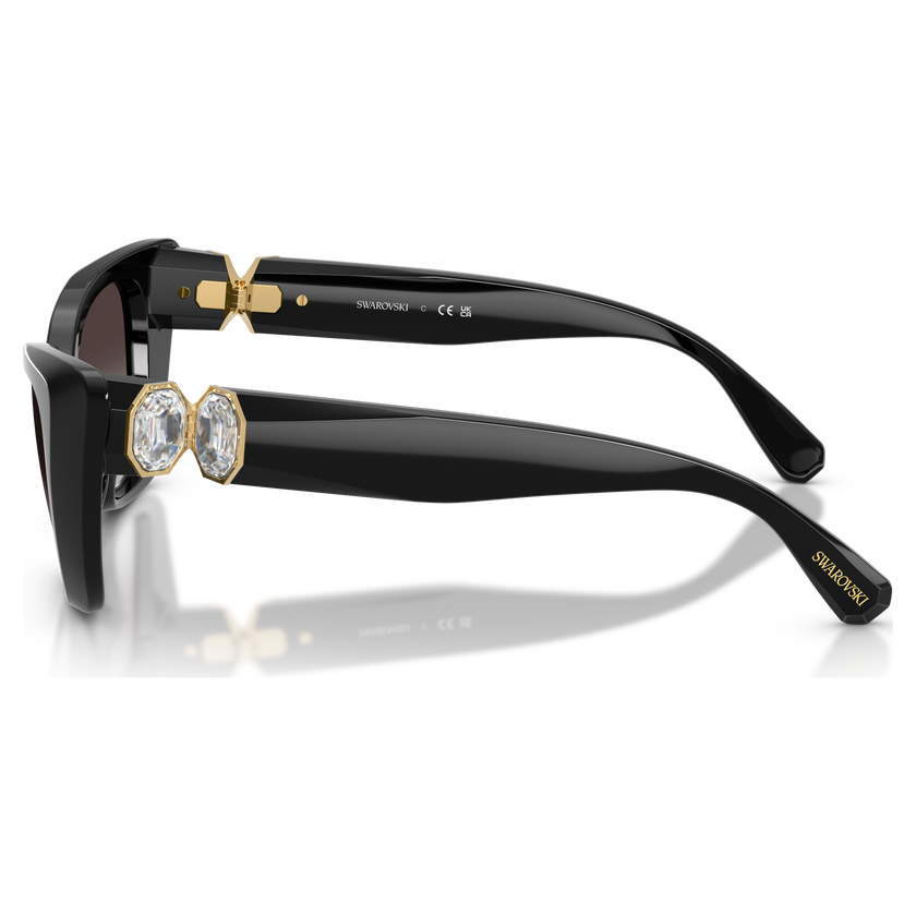 swarovski sunglasses  cat eye shape  sk6047  black