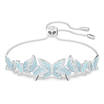 swarovski lilia bracelet  butterfly  blue  rhodium plated