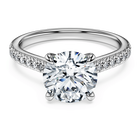 swarovski eternity solitaire ring laboratory grown diamonds 2 2 ct tw round cut 18k white gold