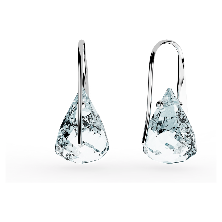 swarovski lunar drop earrings  blue  rhodium plated