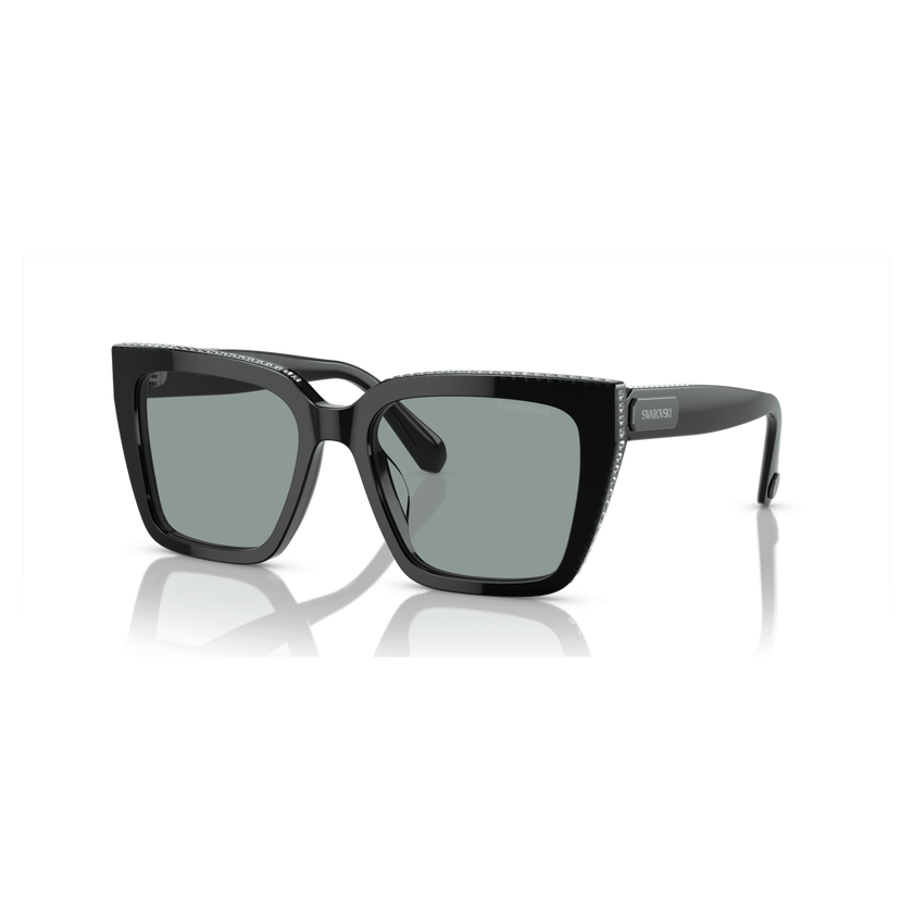 swarovski sunglasses  square shape  sk6013el  black
