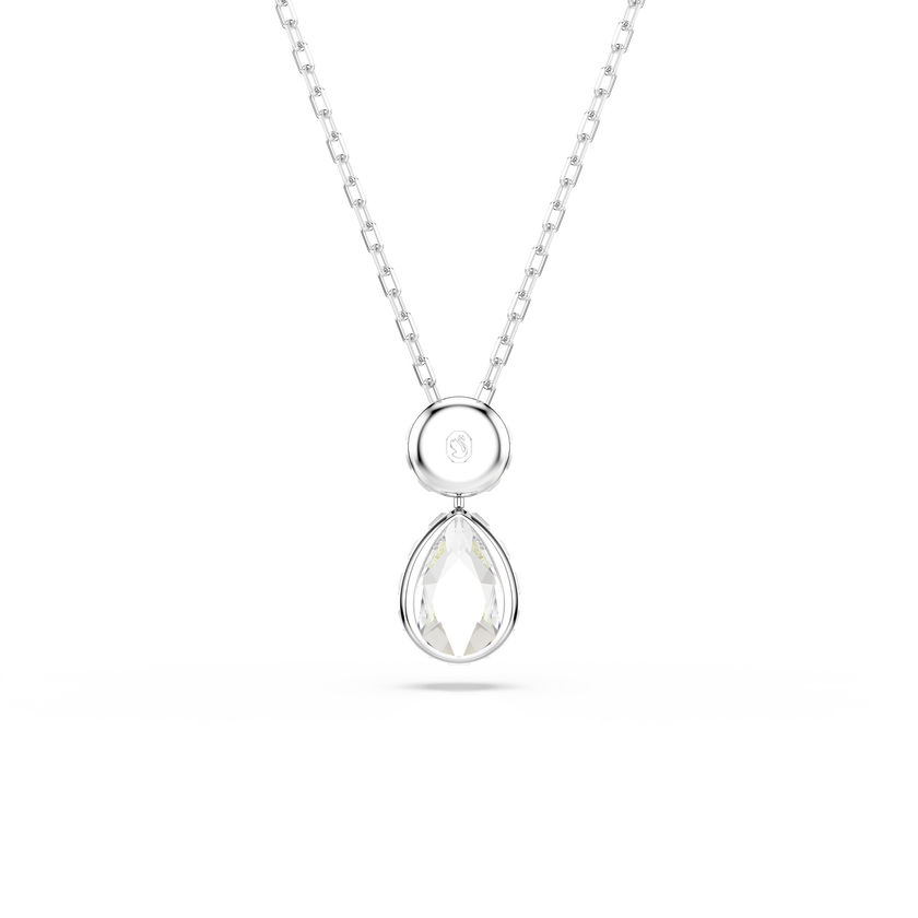 swarovski chroma pendant  mixed cuts  multicolored  rhodium plated