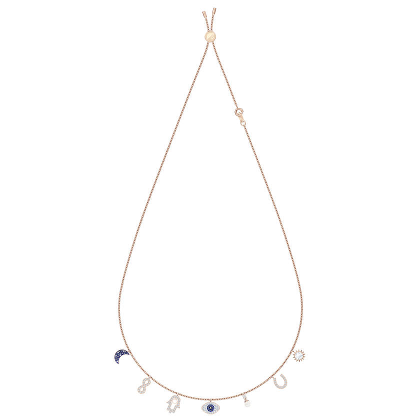 Swarovski Symbolic Necklace, Multi-colored, Rose-gold tone plated