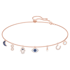 swarovski symbolic necklace multi colored rose gold tone plated