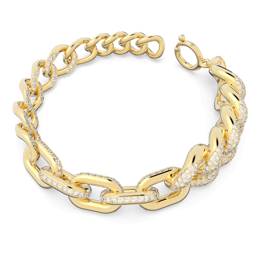 swarovski dextera bracelet   pav  crystal  gold tone plated