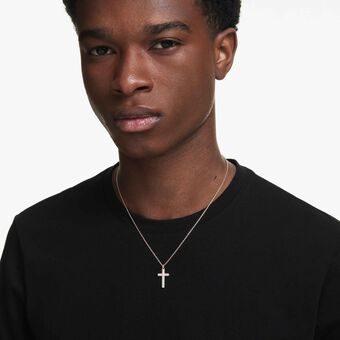 swarovski insigne pendant  cross  white  rose gold tone plated