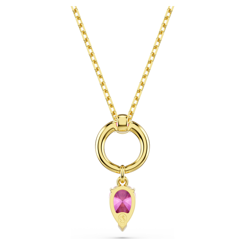 swarovski mesmera pendant  mixed cuts  red  gold tone plated
