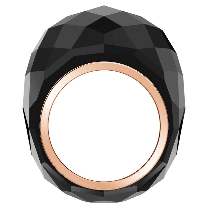 swarovski nirvana ring  black  rose gold tone pvd