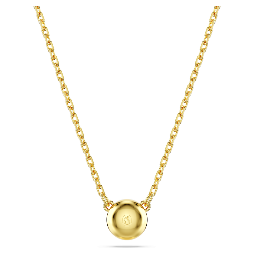 swarovski imber pendant  round cut  white  gold tone plated