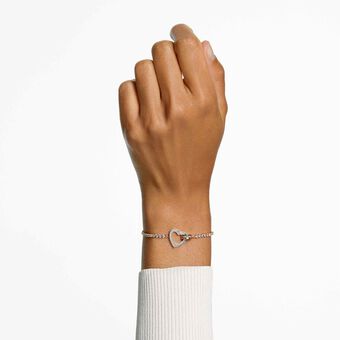 swarovski lovely bracelet  heart  white  18k gold finish