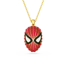 swarovski spider man pendant red gold tone plated