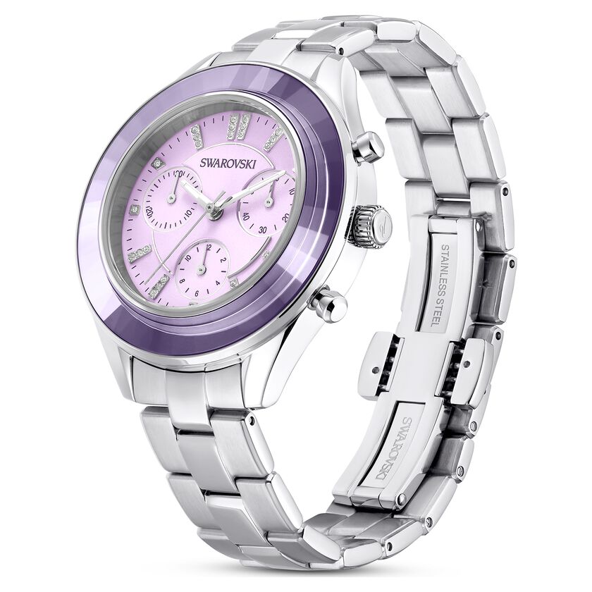 Octea Lux Sport watch, Metal bracelet, Purple, Stainless steel