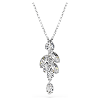 swarovski diapason pendant  mixed cuts  white  rhodium plated