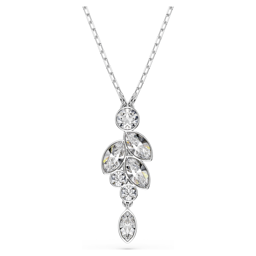 swarovski diapason pendant  mixed cuts  white  rhodium plated