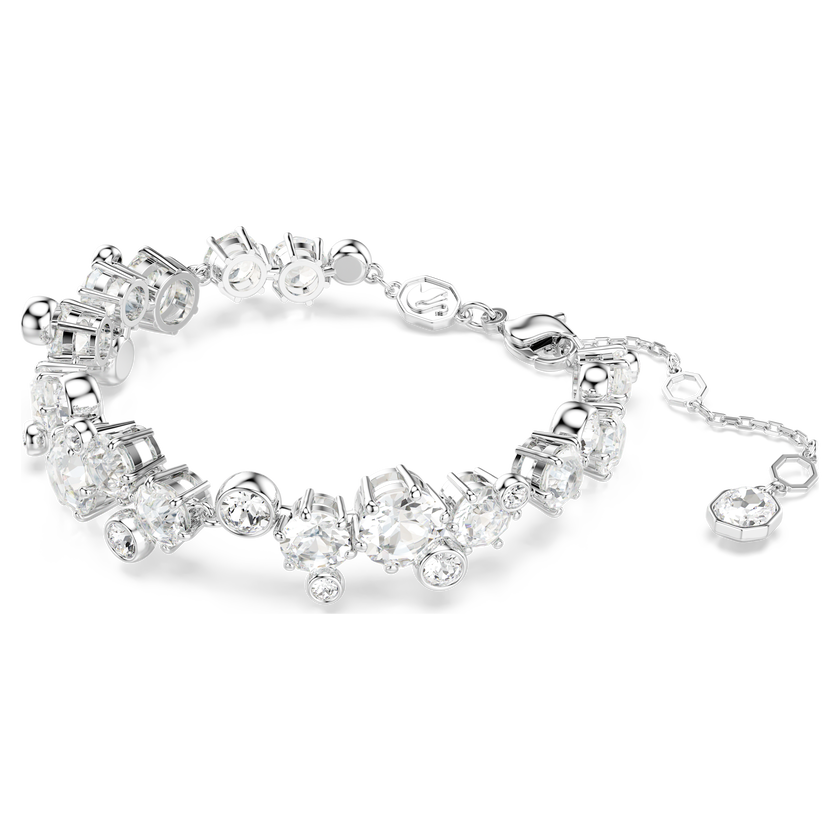 swarovski constella set  mixed cuts  white  rhodium plated
