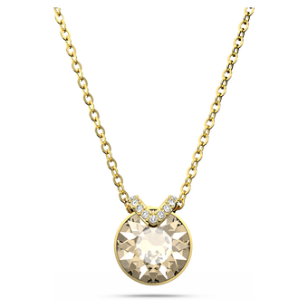 swarovski bella v pendant round cut gold tone gold tone plated