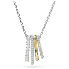 swarovski hyperbola pendant mixed cuts white mixed metal finish