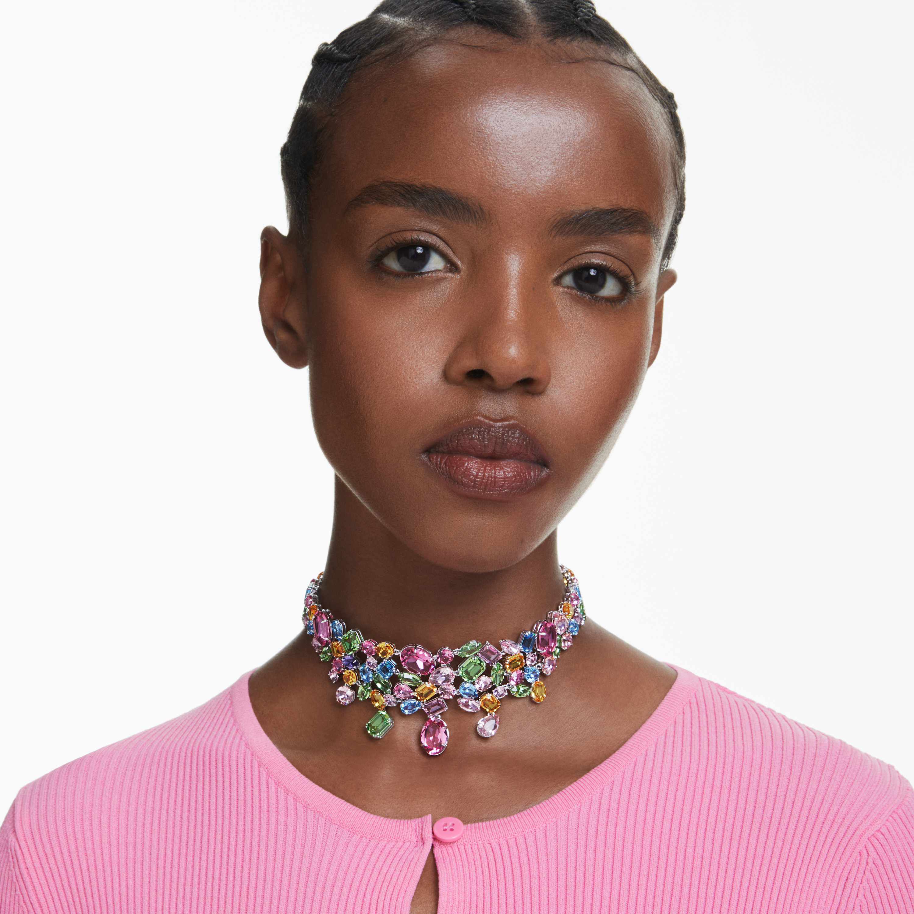 Multi color choker necklace hotsell