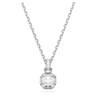 swarovski birthstone pendant square cut april white rhodium plated