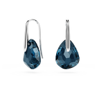 swarovski galet drop earrings  blue  rhodium plated