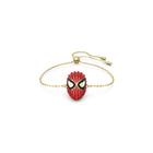 Spider-Man bracelet, Red, Gold-tone plated