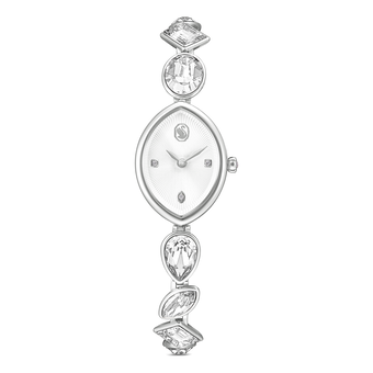 swarovski gema watch  crystal bracelet  silver tone  stainless steel