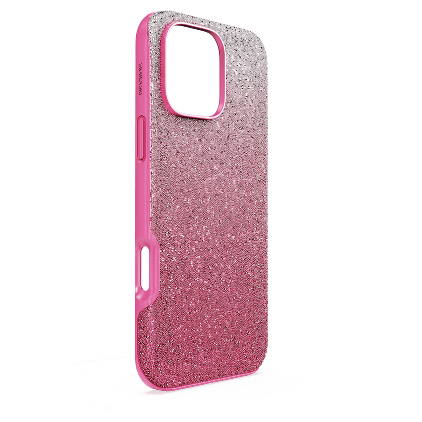 swarovski high smartphone case  color gradient  iphone  16 pro max  pink