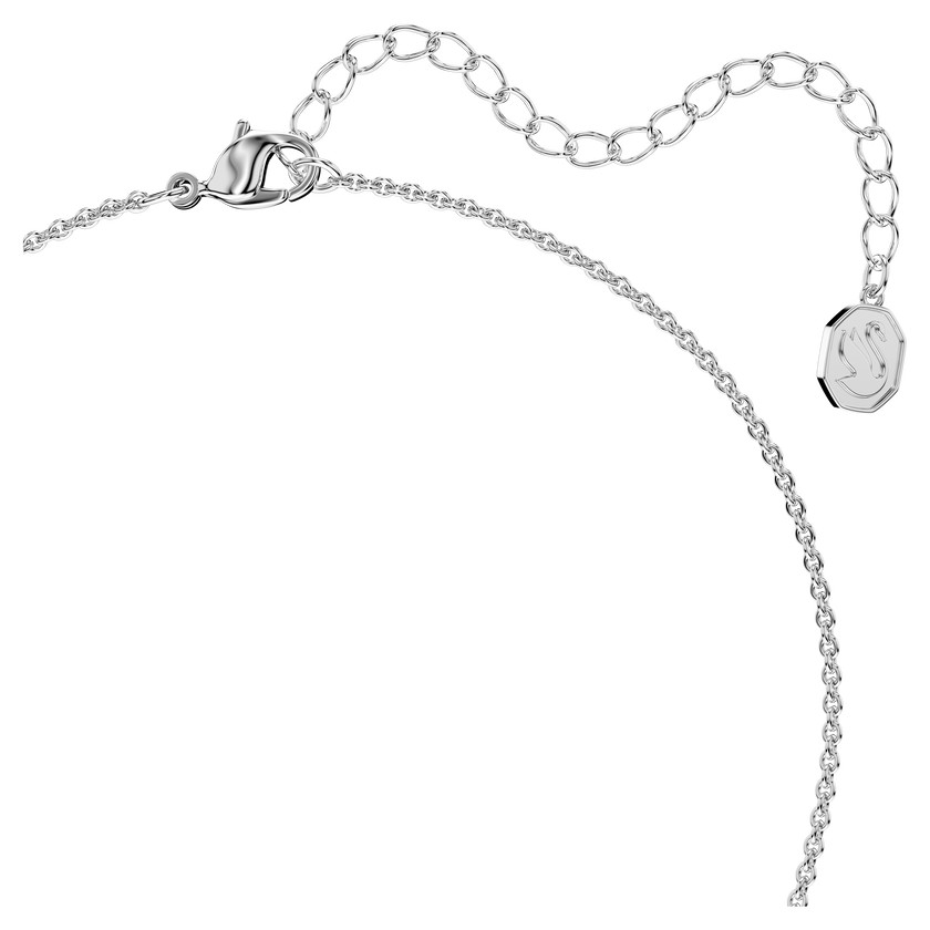 swarovski una angelic set  round cut  white  rhodium plated
