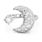 swarovski sublima open ring moon white rhodium plated