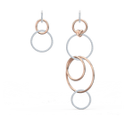 swarovski lifelong heart hoop earrings asymmetrical design heart white mixed metal finish